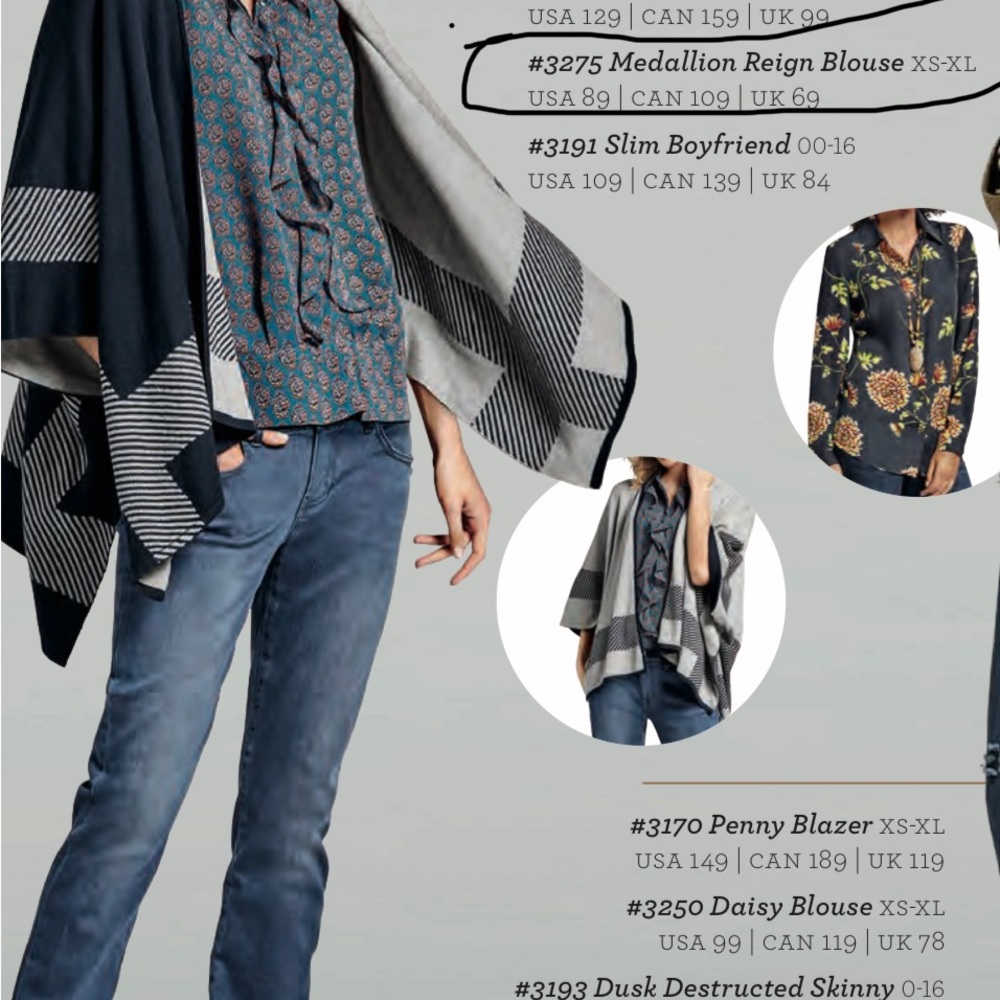 Fall 2016 Cabi Cami Medallion Reign Blouse; Stle#3275